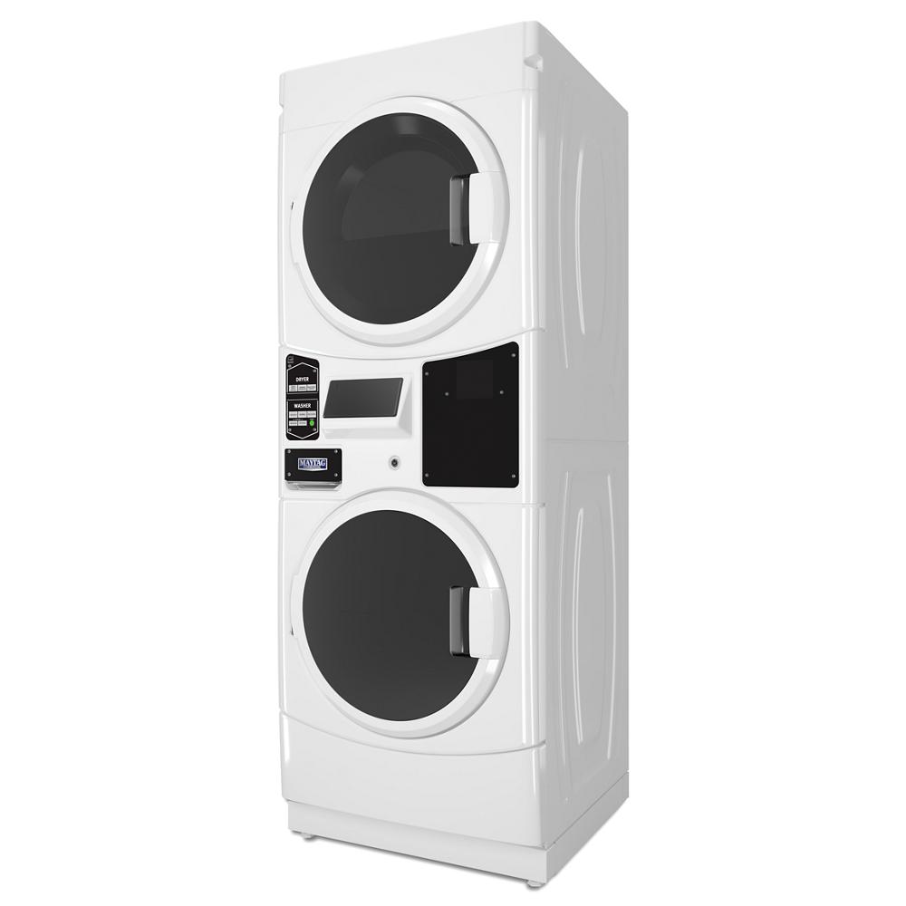 Maytag MLG22PRAWW Commercial Gas Stack Washer/Dryer, Card Reader Ready or Non-Vend