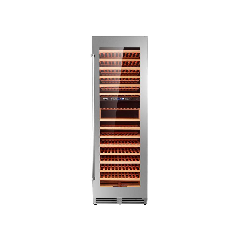 Thor Kitchen 24 Inch Dual Zone Wine Cooler, 162 Wine Bottle Capacity
