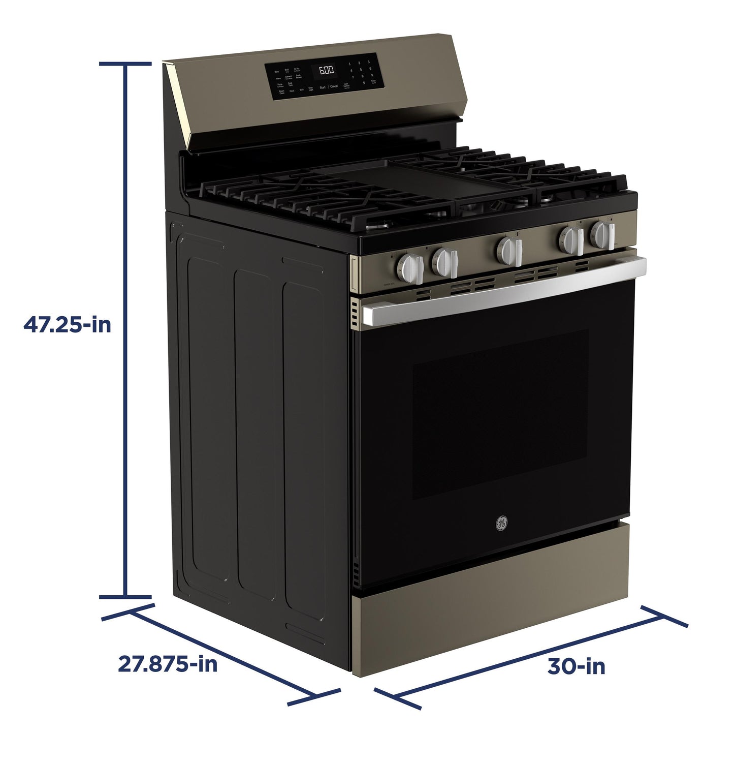 GGF600AVES GE® 30" Free-Standing Gas Convection Range with No Preheat Air Fry and EasyWash™ Oven Tray