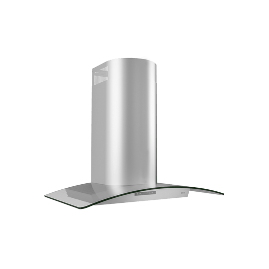 Zephyr ZMIM90CG Milano Connect Wall, 90cm, SS+Glass, LED, ACT