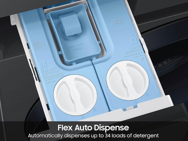 Samsung WH46DBH500GV Bespoke 4.6 cu. ft. AI Laundry Hub™ Large Capacity Single Unit Washer with Flex Auto Dispense System and 7.6 cu. ft. Gas Dryer in Brushed Black