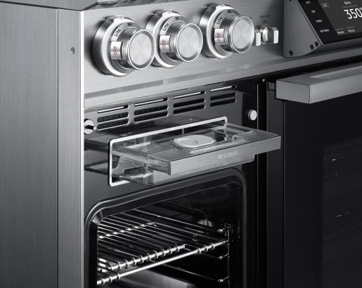 Dacor DOP48C96DLS 48" Pro Dual-Fuel Steam Range, Silver Stainless Steel, Natural Gas & Liquid Propane