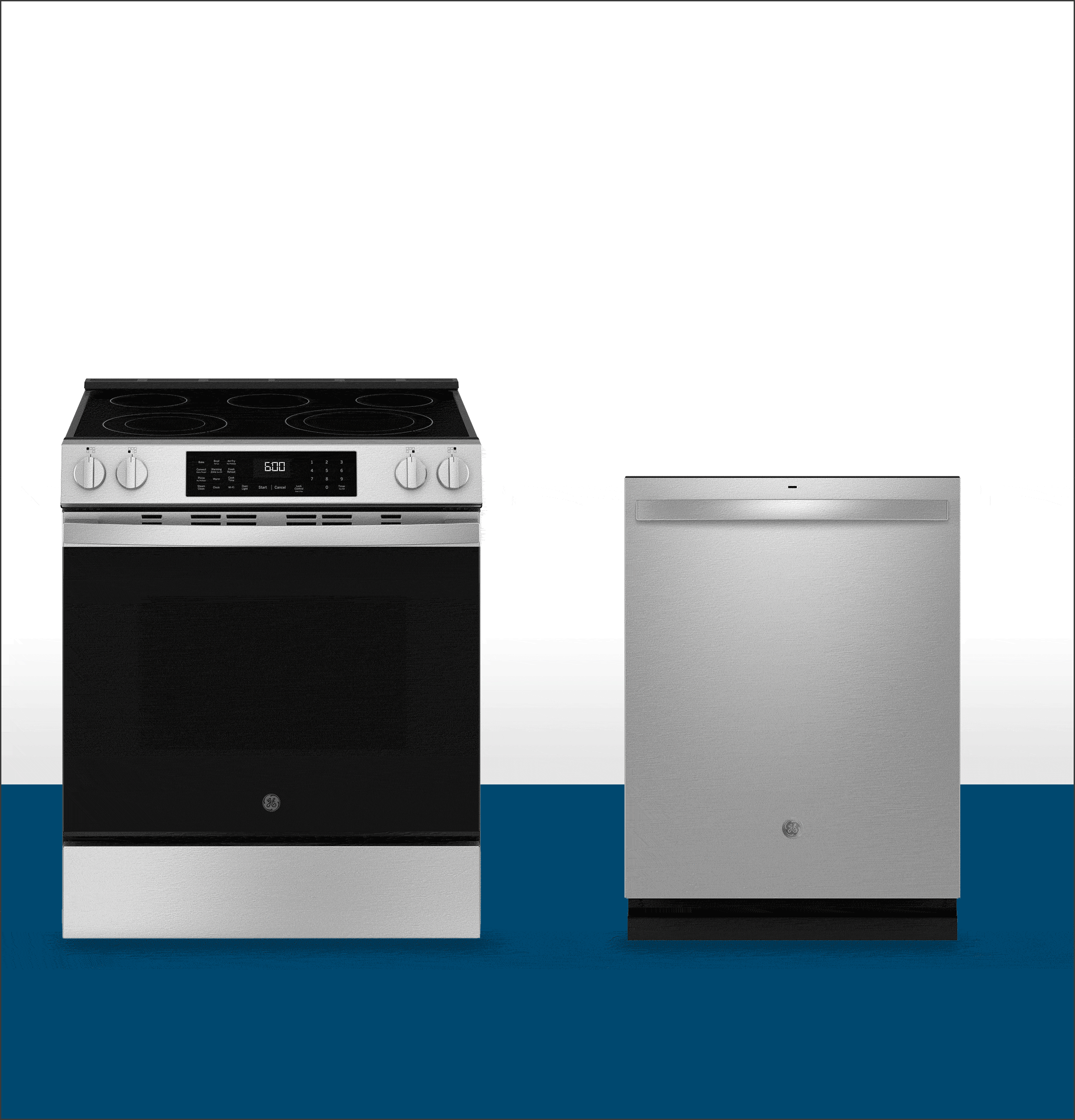 GRS600AVDS GE® ENERGY STAR® 30" Slide-In Electric Convection Range with No Preheat Air Fry and EasyWash™ Oven Tray