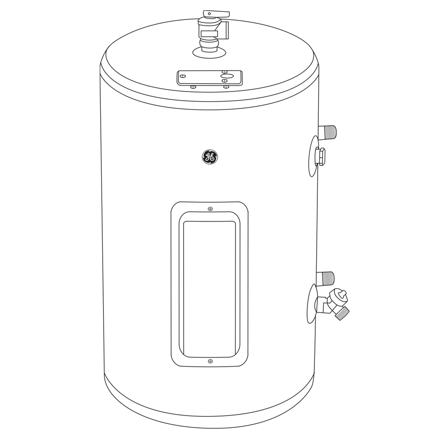 GE10P08BAR GE® 10 Gallon Electric Point of Use Water Heater