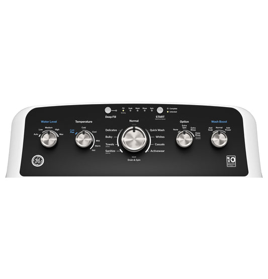 GTW480ASWWB GE® 4.6 cu. ft. Capacity Washer with Stainless Steel Basket,Cold Plus and Wash Boost​