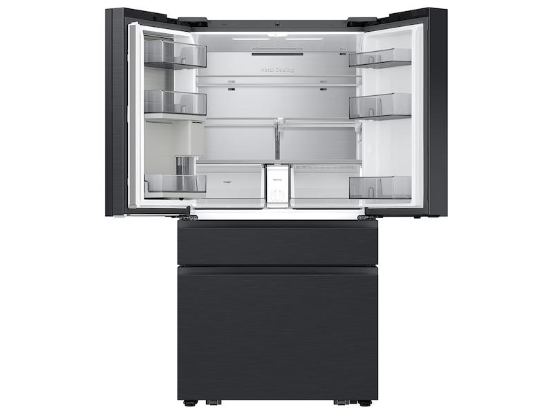 Samsung RF90F23AECE Bespoke 23 cu. ft. Counter Depth 4-Door French Door Refrigerator with AI Family Hub™+ AI Vision Inside™ in Charcoal Glass and Black/Charcoal