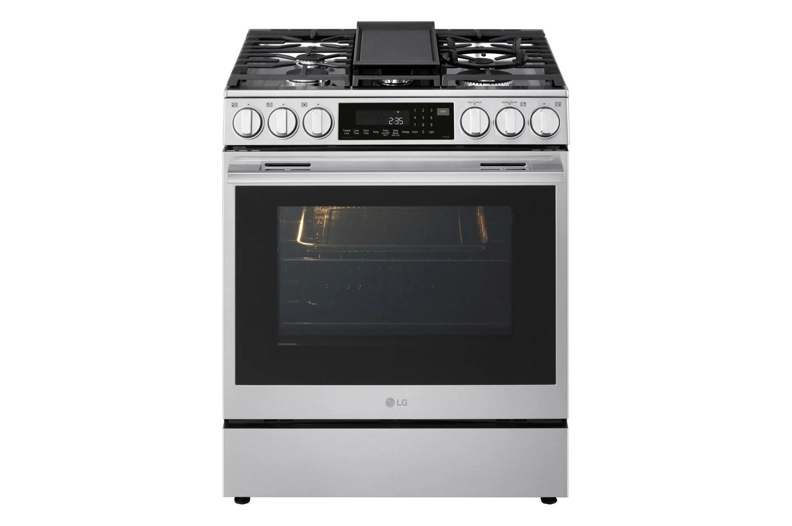 Lg LSGL6337X 6.3 cu ft. Smart Gas Slide-In Range with InstaView®, ProBake Convection®, and Air Fry