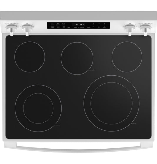 GRF600AVWW GE® ENERGY STAR® 30" Free-Standing Electric Convection Range with No Preheat Air Fry and EasyWash™ Oven Tray