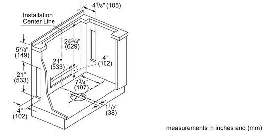 Bosch HDD80052UC 800 Series, downdraft hood, 30'', Stainless steel
