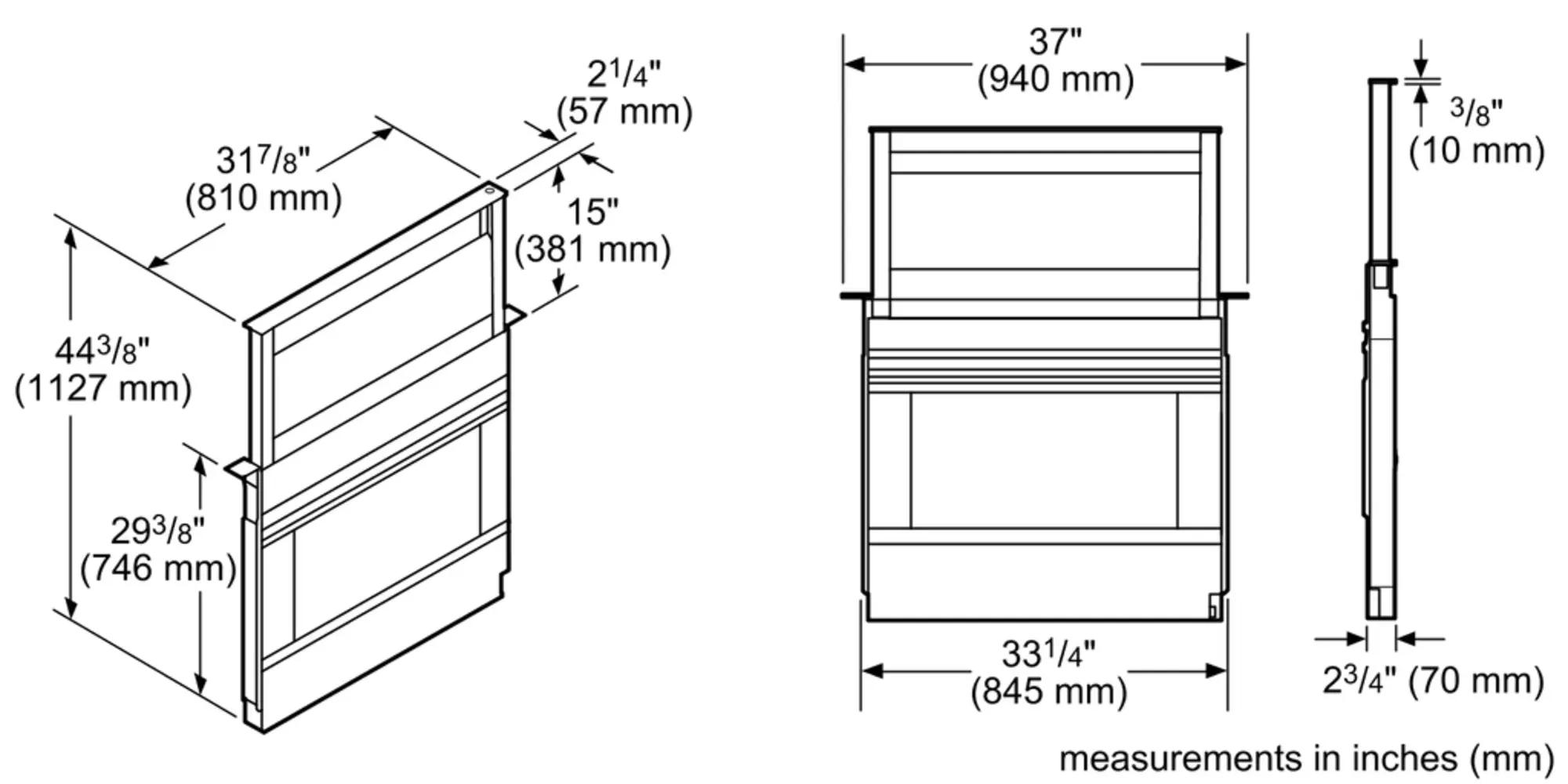 Bosch HDD86052UC 800 Series Downdraft Ventilation 37" Stainless Steel