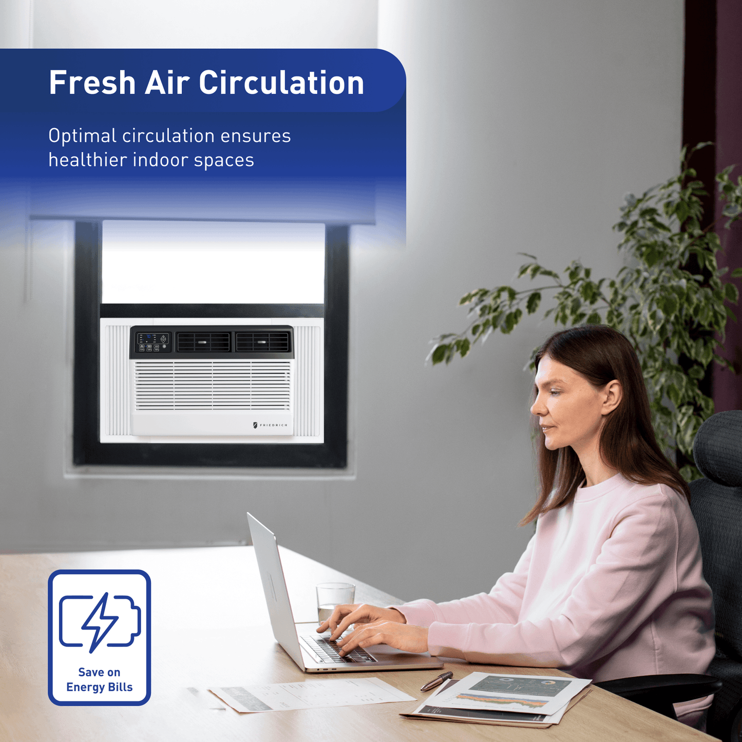 CCF12B10C Friedrich Chill Premier 12,000 BTU 115V Smart Window Air Conditioner - Cool Only