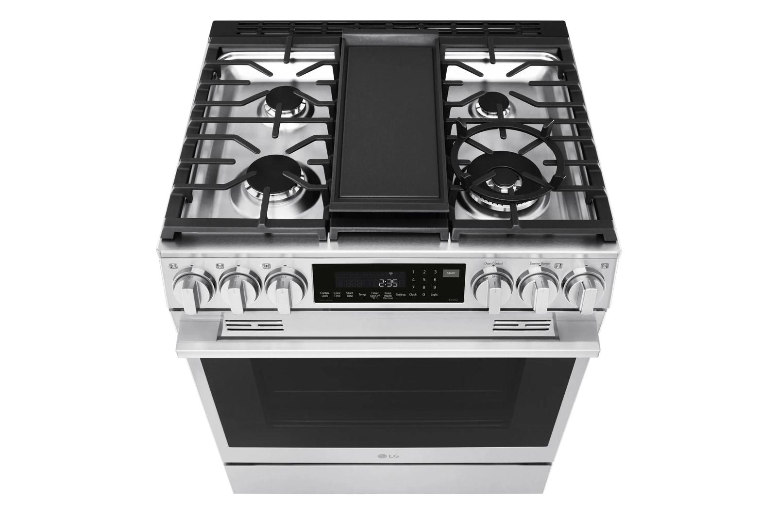 Lg LSGL6337X 6.3 cu ft. Smart Gas Slide-In Range with InstaView®, ProBake Convection®, and Air Fry