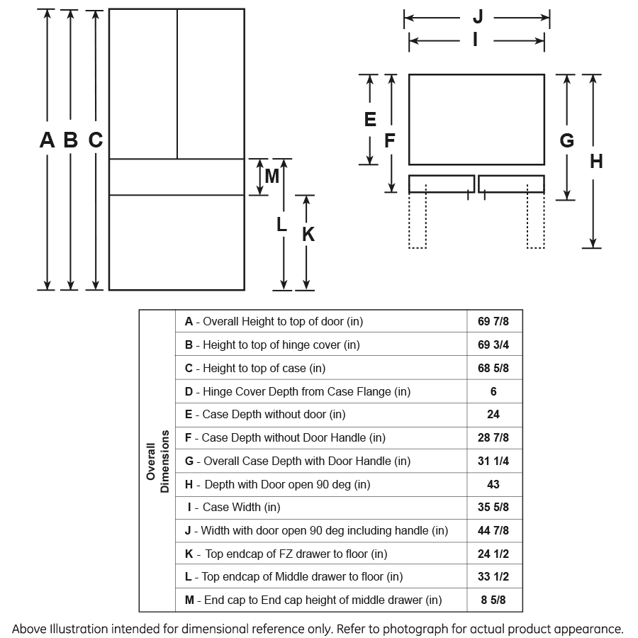 PXD22BYPFS GE Profile™ 22.4 Cu. Ft. Smart Counter-Depth Fingerprint Resistant 4-Door French-Door Refrigerator with Door In Door