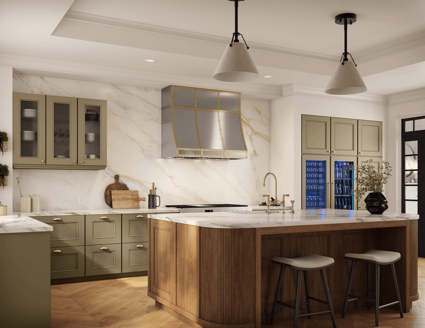 Zephyr BKDC13612ASG Duct Cover Banding Kit, 36in x 12in, Satin Gold Finish