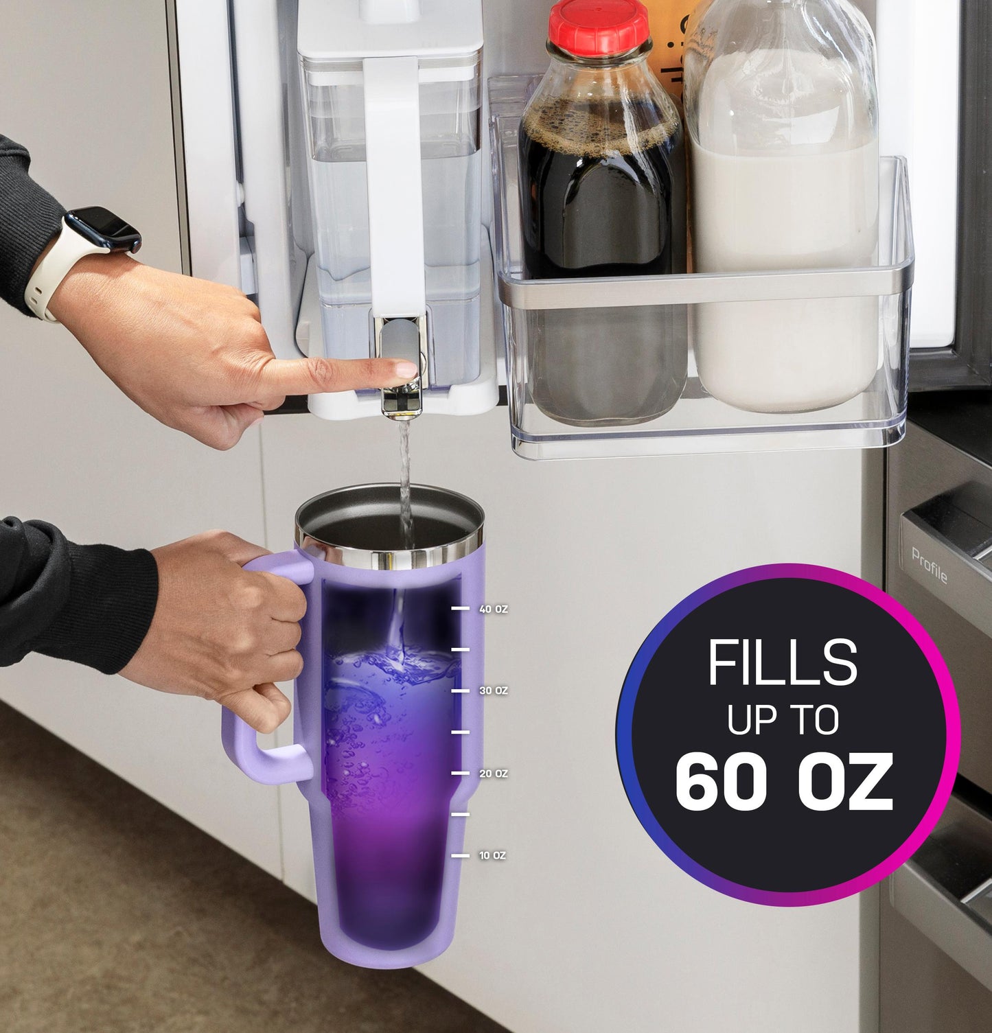 PAE28BYTFS GE Profile™ ENERGY STAR® 28.3 Cu. Ft. Quad-Door Refrigerator with Dual-Dispense AutoFill Pitcher