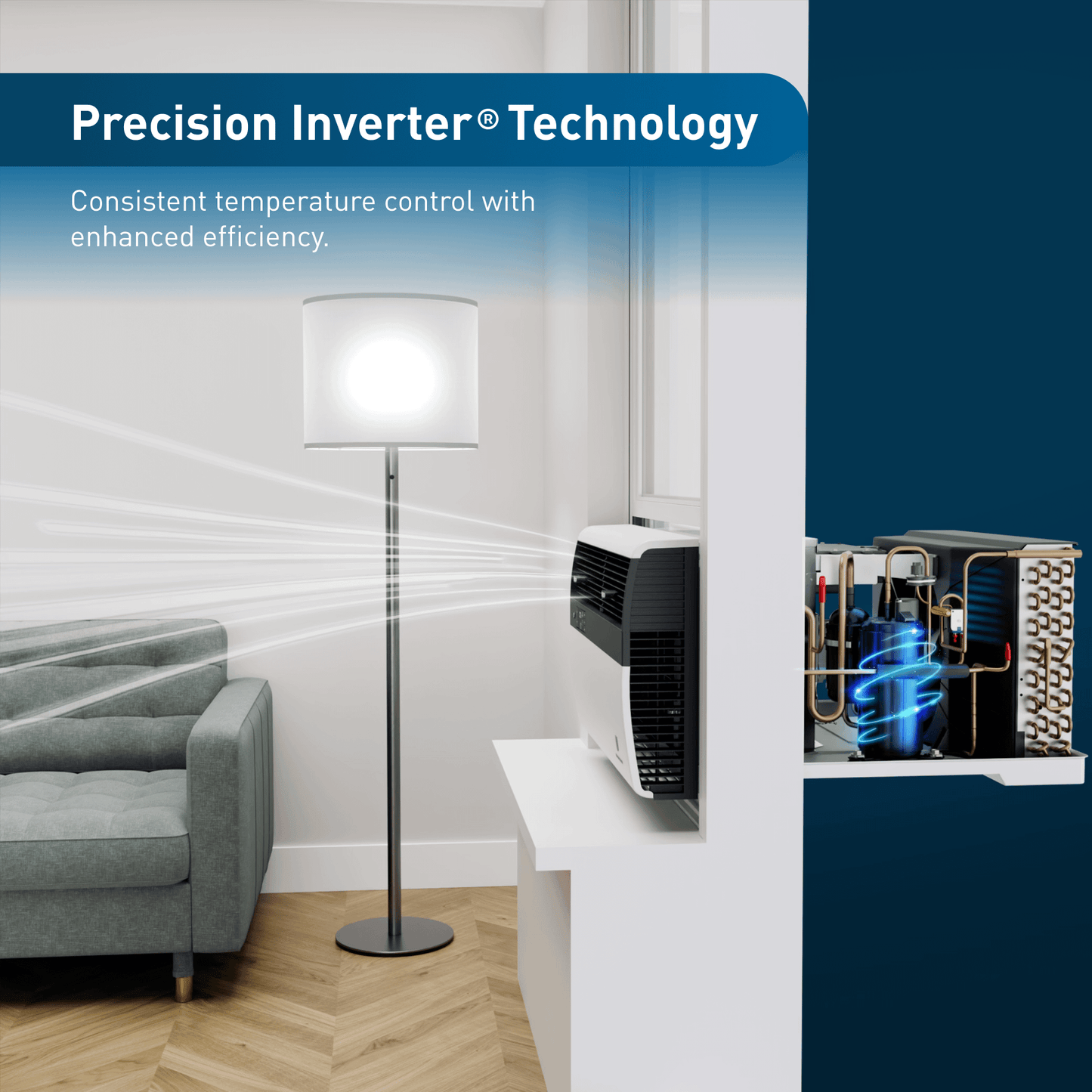KCVM24B30A Friedrich K hl Inverter 24,000 BTU 230V Smart Window/Wall Air Conditioner - Cool only