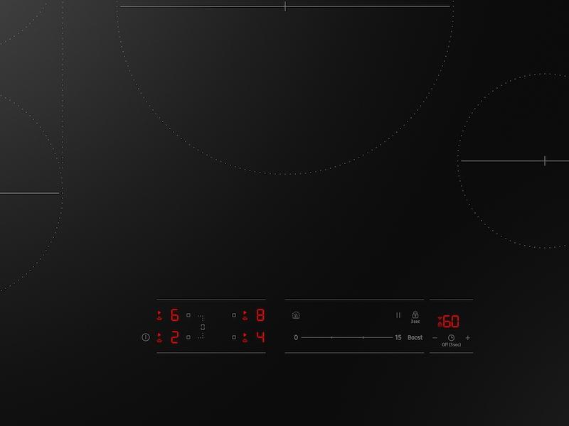 Samsung CC70F30S2D 30" Induction Cooktop with Anti-Scratch Matte Glass and Sync Burners in Black