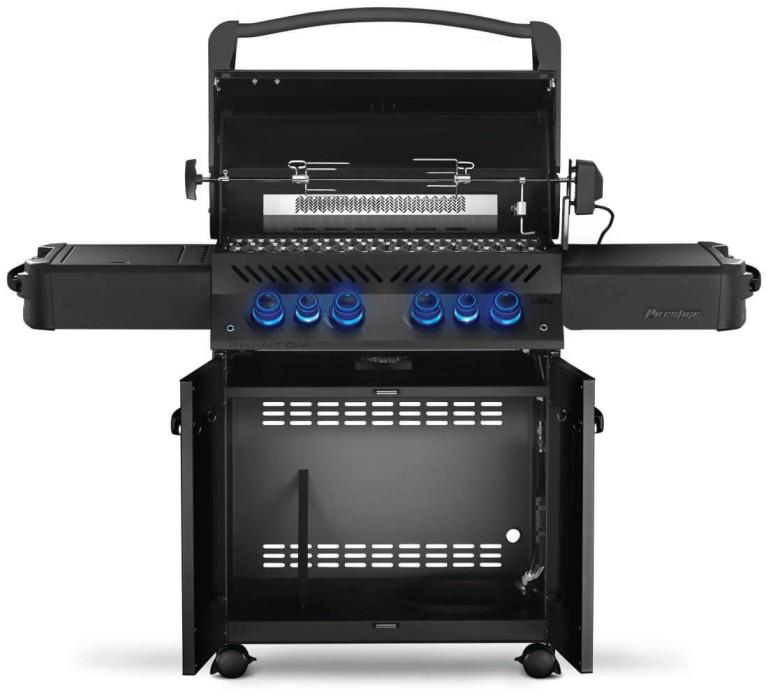 Napoleon Bbq P500RSIBNK3PHM Legacy Phantom Prestige 500 RSIB with Infrared Side and Rear Burner , Natural Gas, Satin Black
