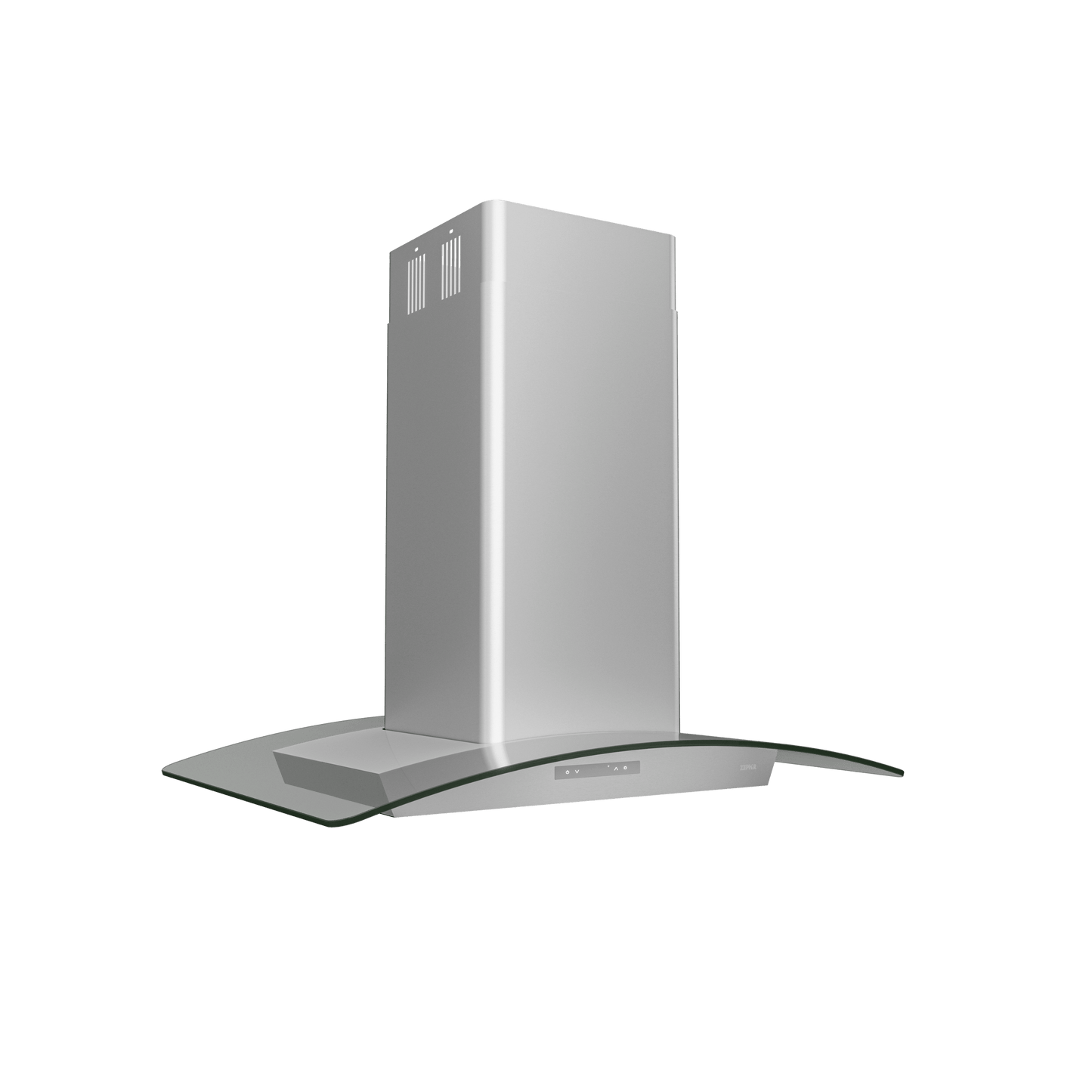 Zephyr ZMLM90CG Milano Connect Island, 90cm, SS+Glass, LED, ACT