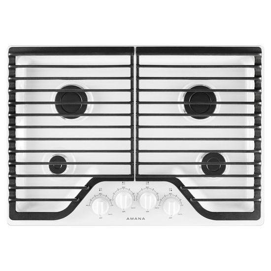 Amana® 30-inch Gas Cooktop with 4 Burners - White