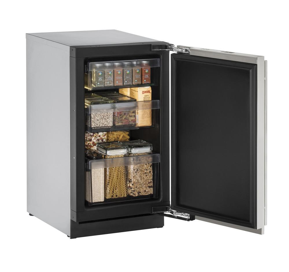 U-Line U3018RS01A 18" Solid Door Refrigerator Stainless Solid Left-Hand Hinge