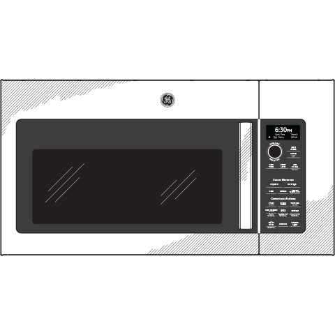 PVM9215RYSS GE Profile™ 2.1 Cu. Ft. Over-the-Range Sensor Microwave Oven