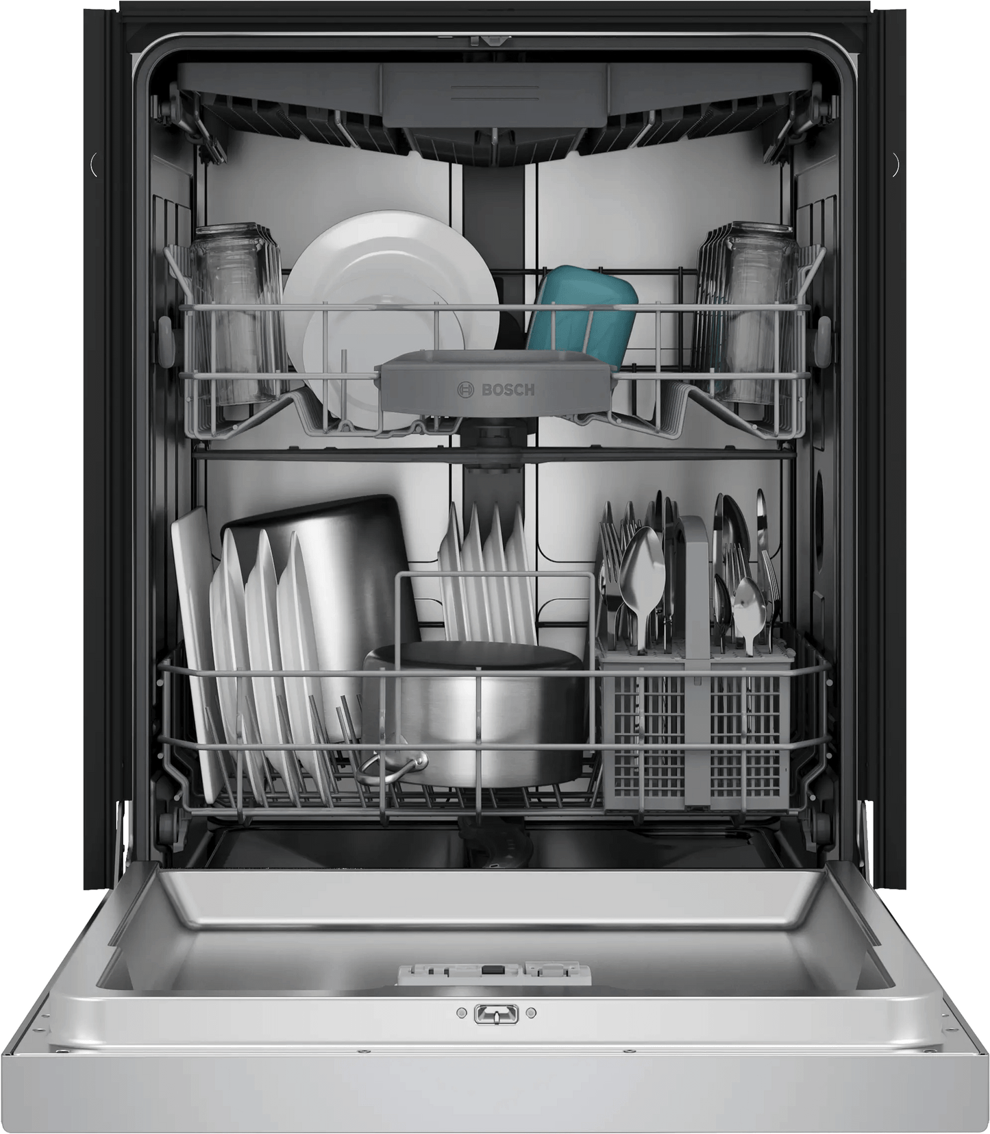 Bosch SHE43DM5N 300 Recessed Handle, 48 dBA, Standard 3rd Rack, PureDry - SS