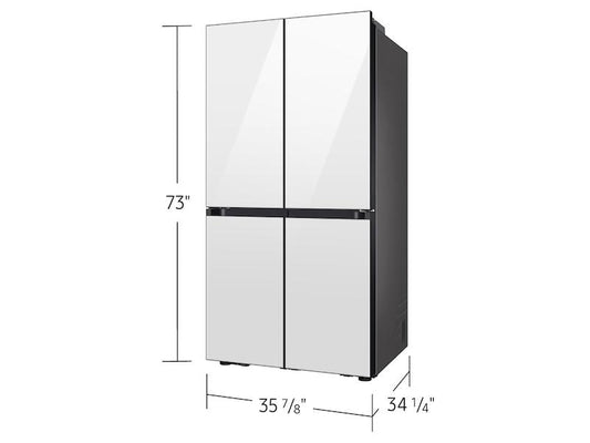 Samsung RF29DB960012 Bespoke 29 cu. ft. 4-Door Flex™ Refrigerator with Beverage Center™ & Customizable Door Panels in White Glass