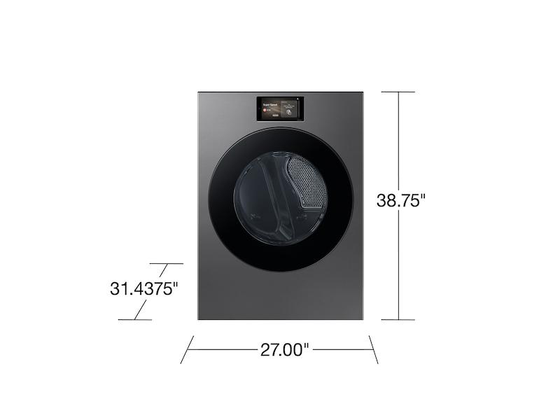 Samsung DV90F53AES 7.6 cu. ft. Bespoke AI Ultra Capacity Front Load Electric Dryer with AI Home and AI OptiDry+ in Dark Steel