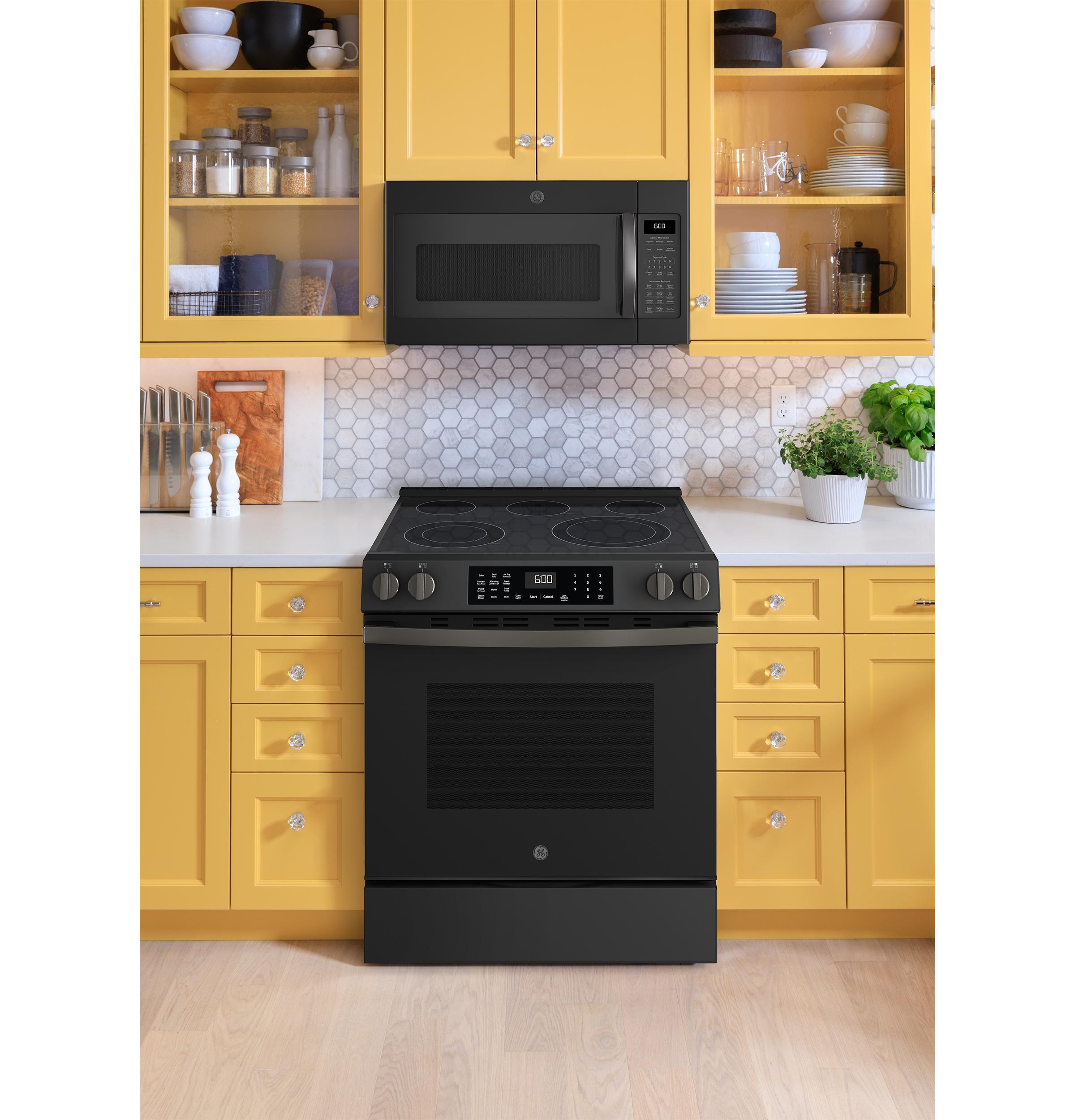 GRS600AVDS GE® ENERGY STAR® 30" Slide-In Electric Convection Range with No Preheat Air Fry and EasyWash™ Oven Tray