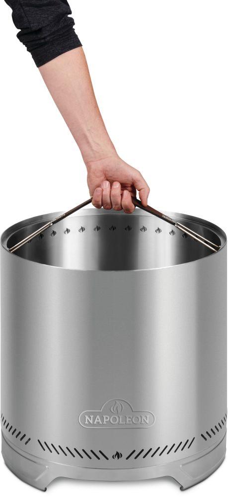 Napoleon Bbq NWFPLTISS Timberwolf Smokeless Fire Pit 22-inch, Stainless Steel , Wood, Stainless Steel