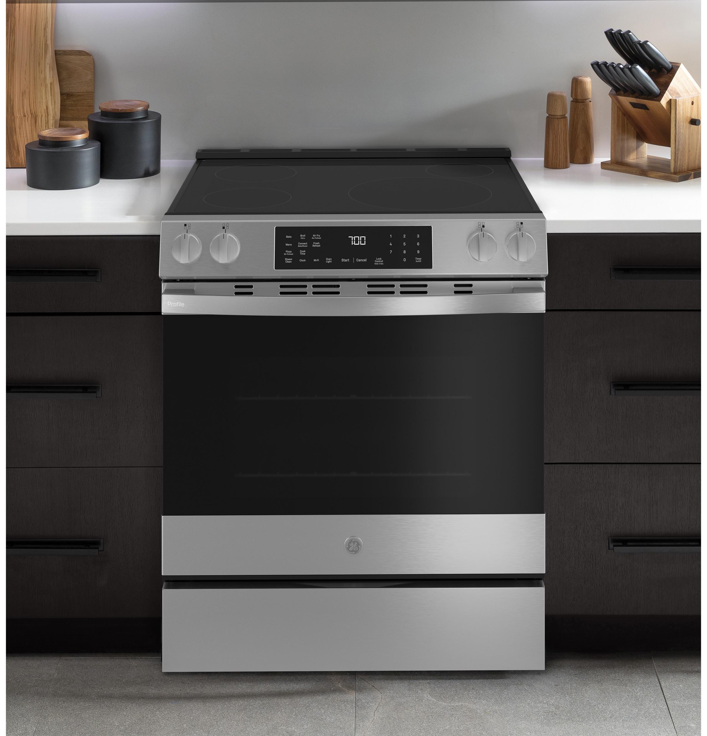 PHS700AYFS GE Profile™ ENERGY STAR® 30" Smart Slide-In Induction and Convection Range with No Preheat Air Fry and EasyWash™ Oven Tray