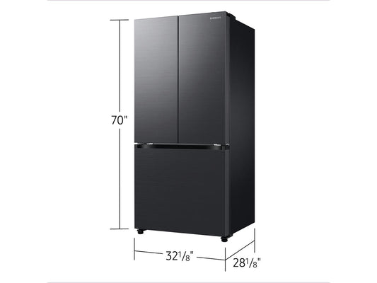 Samsung RF18A5101MT 18 cu. ft. Counter Depth 3-Door French Door Refrigerator in Matte Black Steel