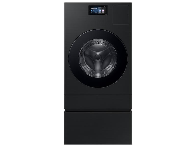 Samsung WE702NB Bespoke AI Laundry Combo™ Pedestal with Storage Drawer in Brushed Black