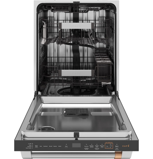 Cafe CDT888P2VS1 CAF(EBACK)™ CustomFit ENERGY STAR Stainless Interior Smart Dishwasher with Ultra Wash Top Rack and Dual Convection Ultra Dry, LED Lights, 39 dBA