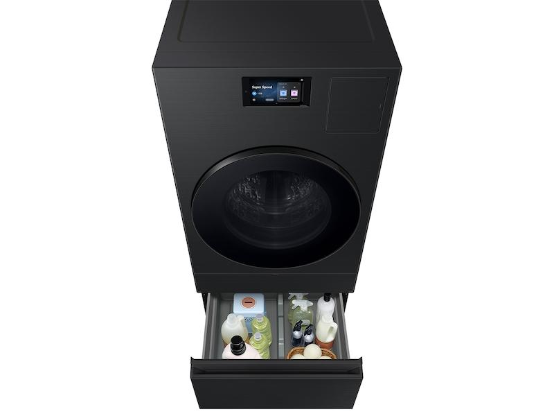 Samsung WE702NB Bespoke AI Laundry Combo™ Pedestal with Storage Drawer in Brushed Black