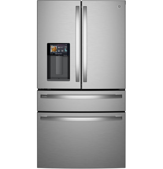 PVD28HYYFS GE Profile™ ENERGY STAR® 27.9 Cu. Ft. Smart 4-Door French-Door Refrigerator with Kitchen Assistant™