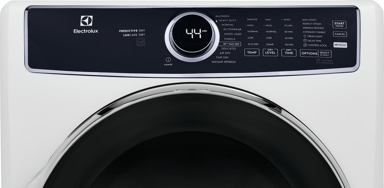 Electrolux ELFG7637AW Front Load Perfect Steam™ Gas Dryer with LuxCare® Dry and Instant Refresh - 8.0 Cu. Ft.