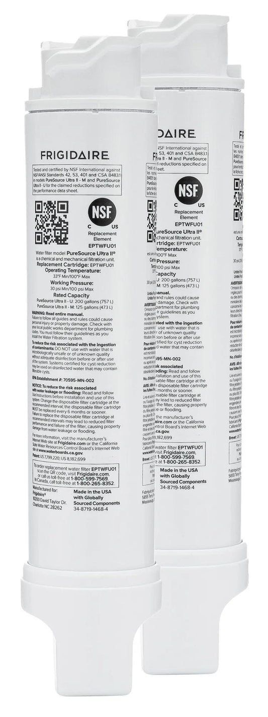 Frigidaire EPTWFU012PAK PureSource Ultra® II Water and Ice Refrigerator Filter - Set of 2