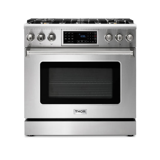 TRG3601 Thor Kitchen 36-inch Tilt Panel Gas Range - Professional - Model Trg3601