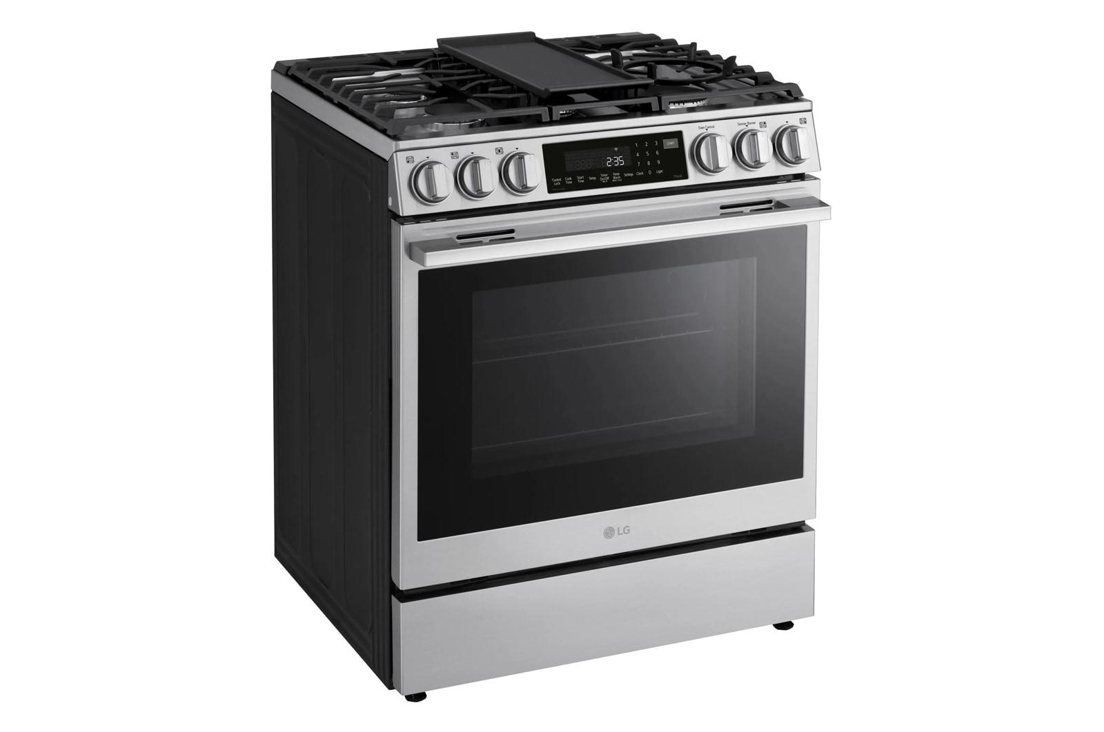 Lg LSGL6337X 6.3 cu ft. Smart Gas Slide-In Range with InstaView®, ProBake Convection®, and Air Fry