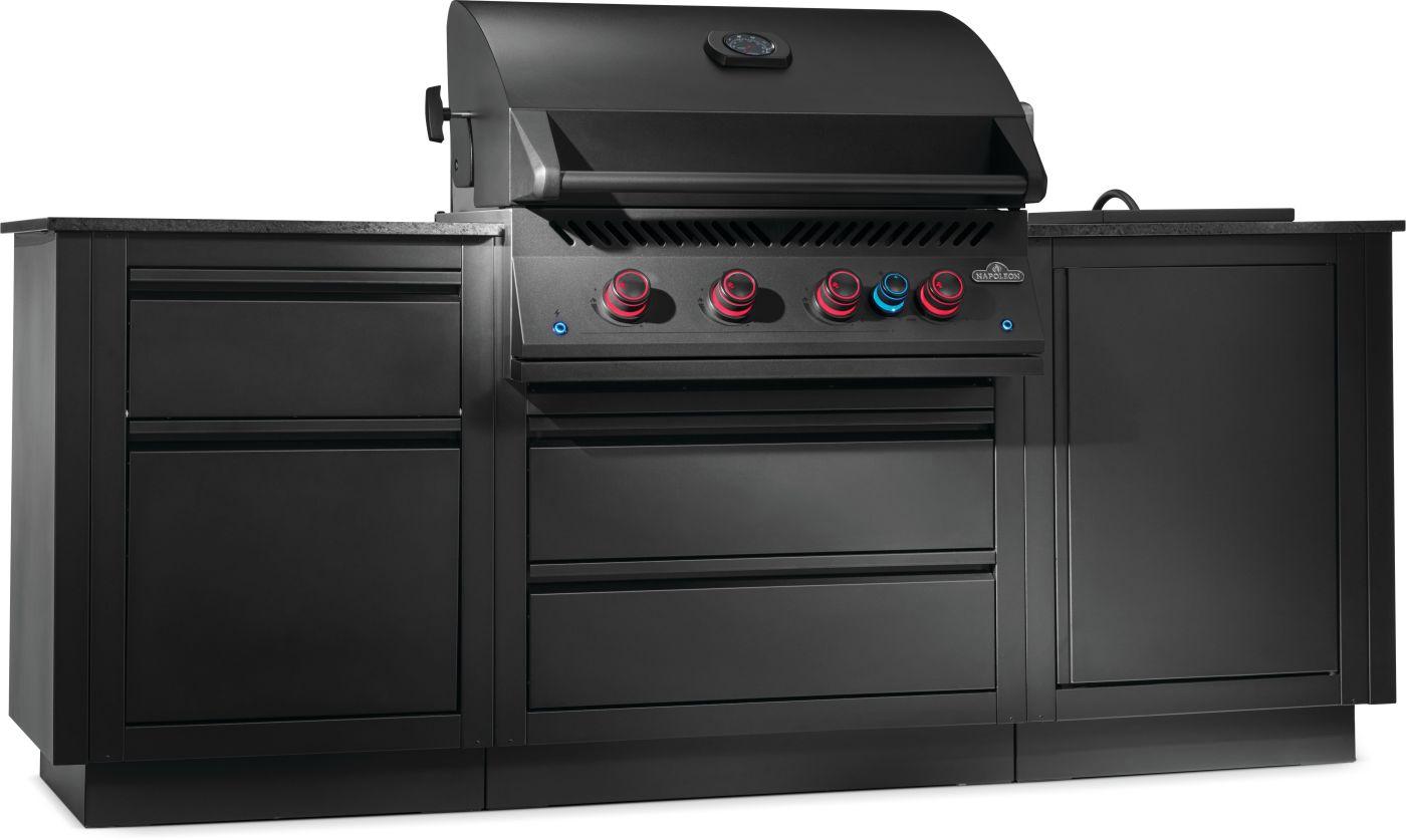 Napoleon Bbq ODK300BIG32RBPMK1 OASIS 300 Outdoor Kitchen, Built-in 700 Series 32 With Soft Close , Propane, Matte/Matt Black