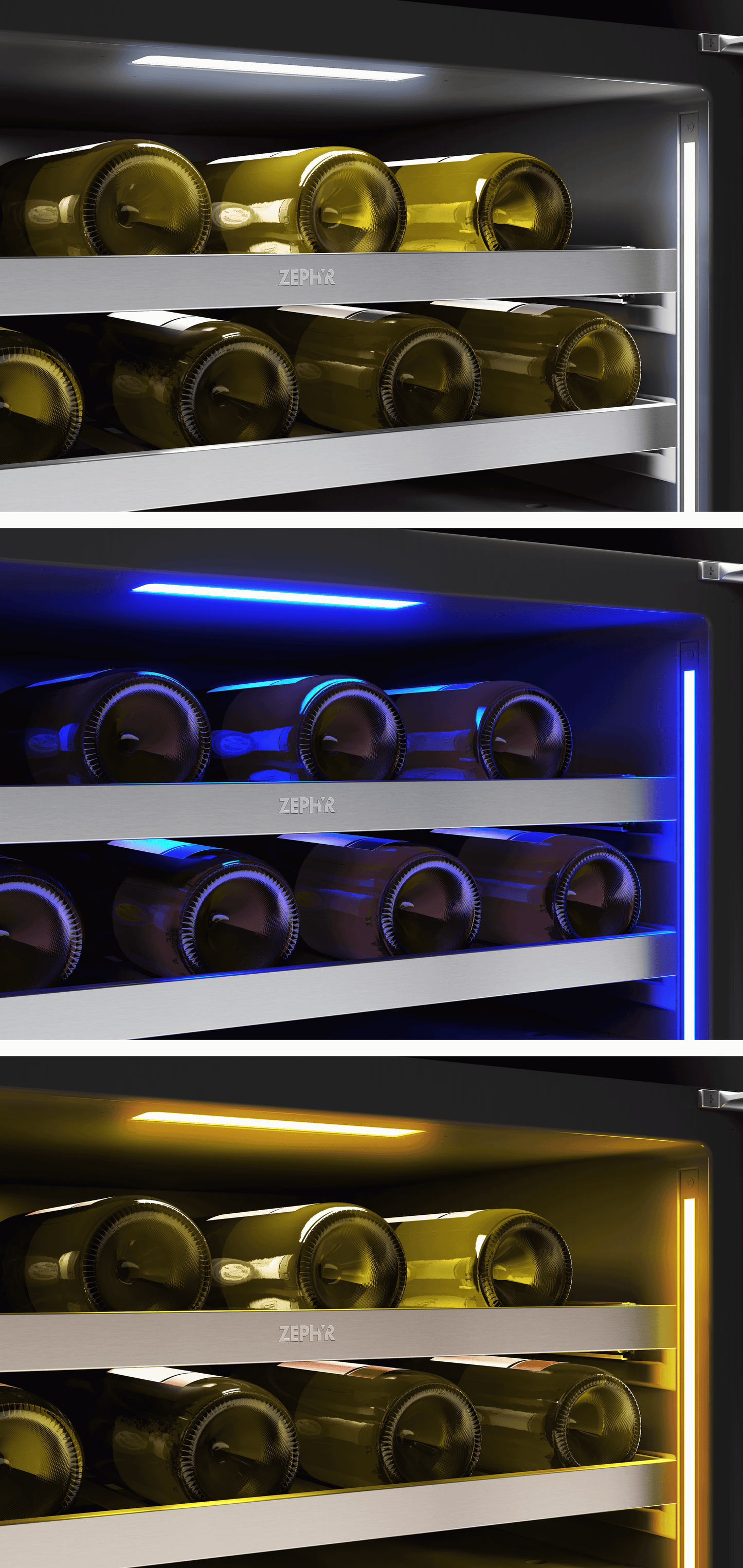 Zephyr PRW24C01CG Presrv Wine Cooler, 24in UC, SS+Gls, Rvs Door, 1Z