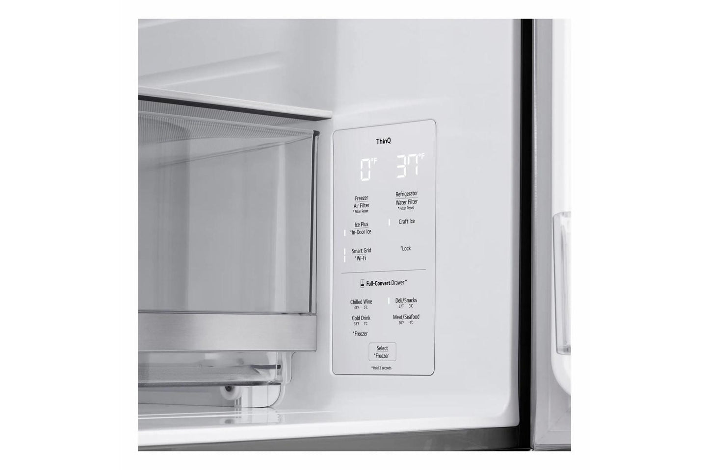 Lg LF29S9775S 29 cu. ft. Standard-Depth MAX™ 4-Door French Door Refrigerator with Mirror InstaView® MyColor™ and Mini Craft Ice™