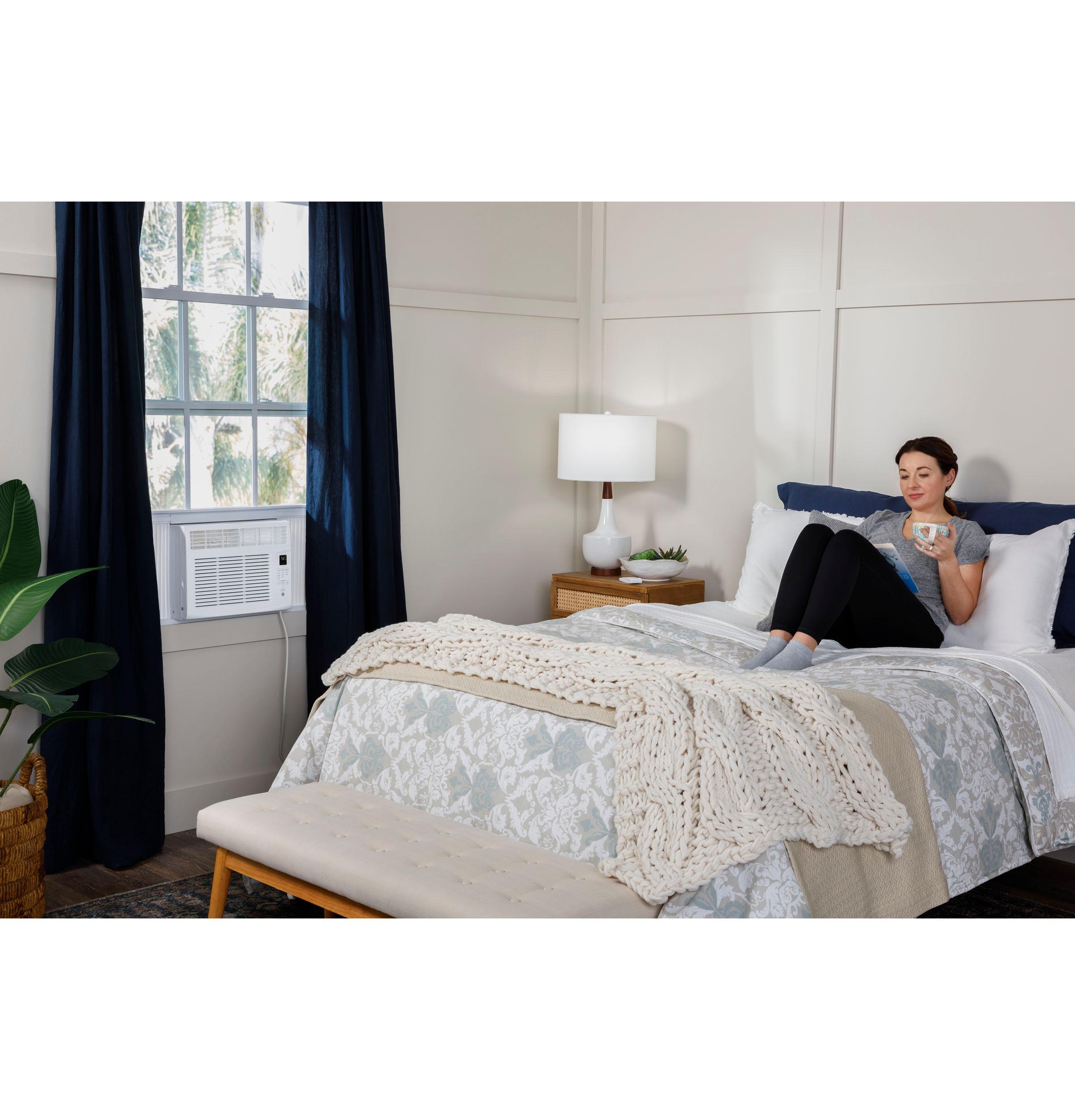 AHW05LZ GE® 5,000 BTU Electronic Window Air Conditioner for Small Rooms up to 150 sq ft. in White size 12 9/16 H x 16 7/16 W x 15 D