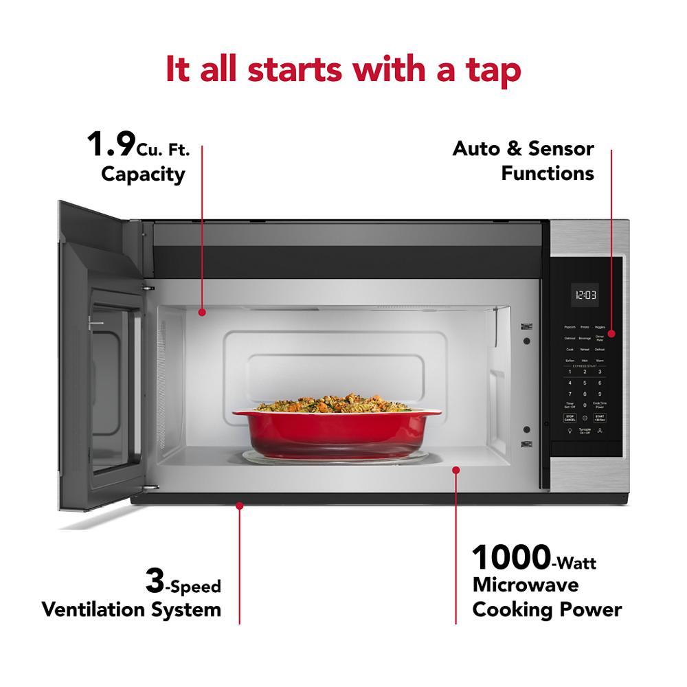 Kitchenaid KMMS130RPS 1.9 Cu. Ft. Microwave Hood Combination with Auto Functions