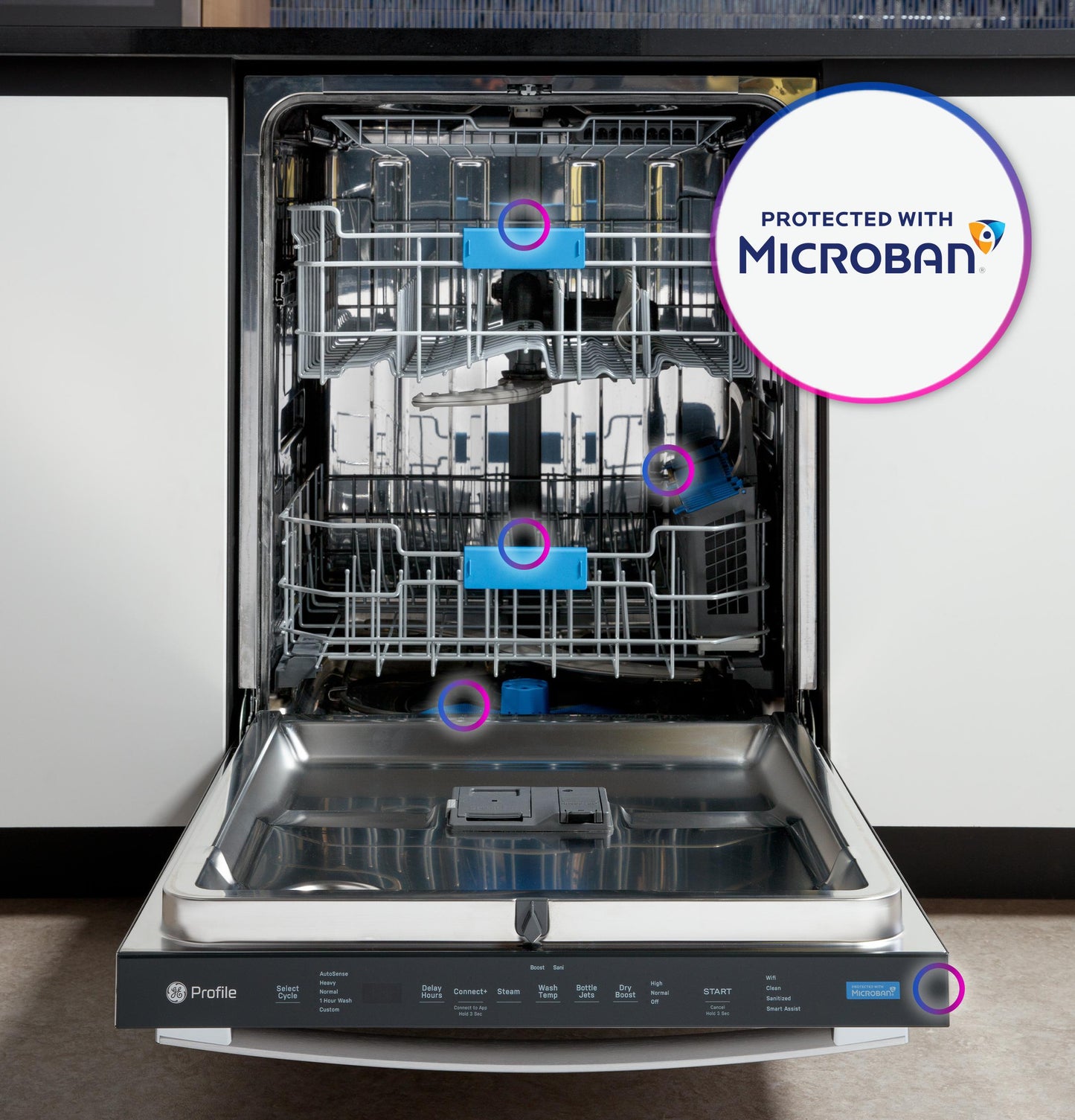PDT715SYVFS GE Profile™ ENERGY STAR® Fingerprint Resistant Top Control Stainless Interior Dishwasher with Microban™ Antimicrobial Technology