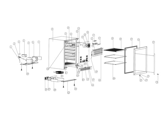 Zephyr BBV24C01AG Brisas 24 in. 8-Bottle and 112-Can Single Zone Beverage Cooler