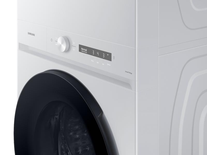 Samsung WH46DBH100EW Bespoke 4.6 cu. ft. AI Laundry Hub™ Large Capacity Single Unit Washer with Steam Wash and 7.6 cu. ft. Electric Dryer in White