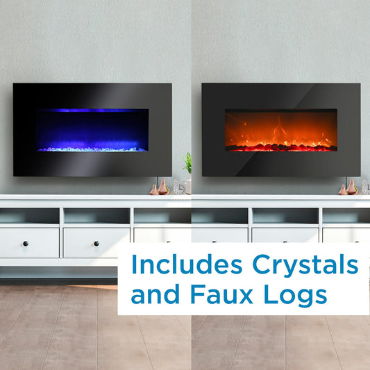 DDEF03813BD13 Danby Designer 38" Wall Mount Electric Fireplace in Black